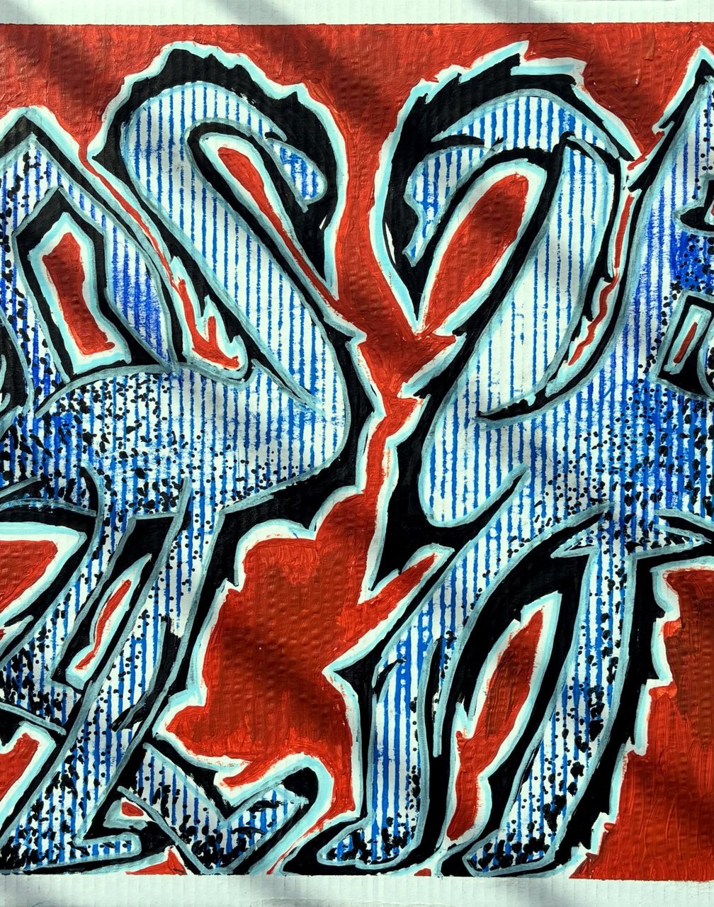 loveswans — acryl & oliepastel op karton
