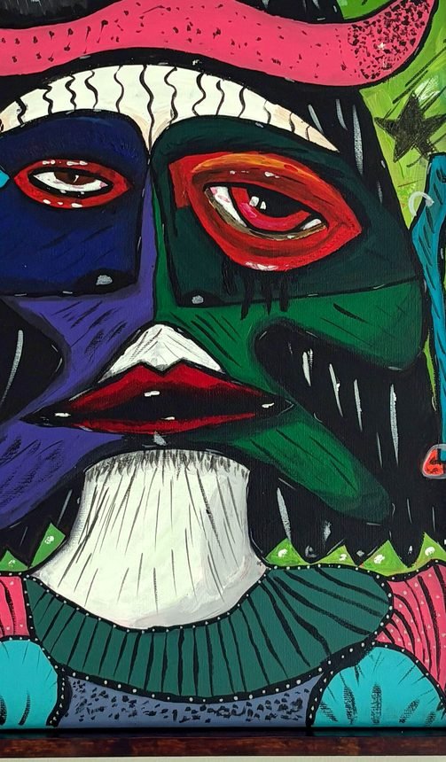 mr uninterested — acryl op doek