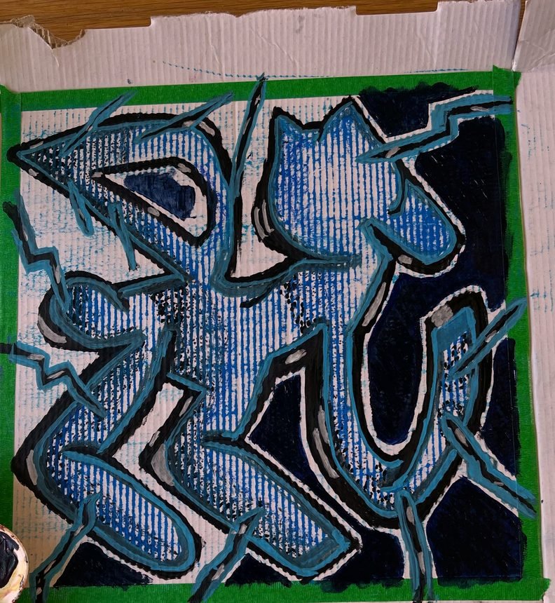 showpony 2.0 — acryl & oliepastel op karton