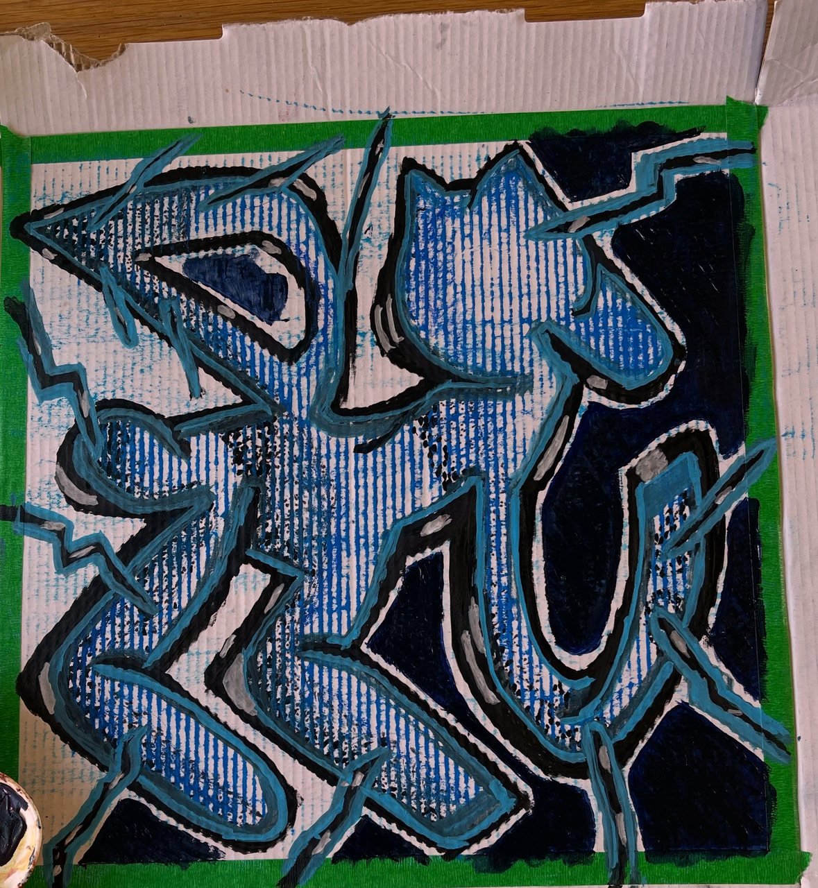 showpony 2.0 — acryl & oliepastel op karton
