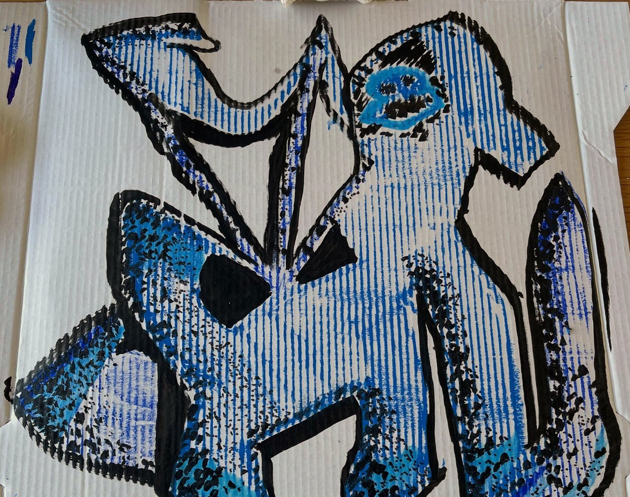 showpony — acryl & oliepastel op karton